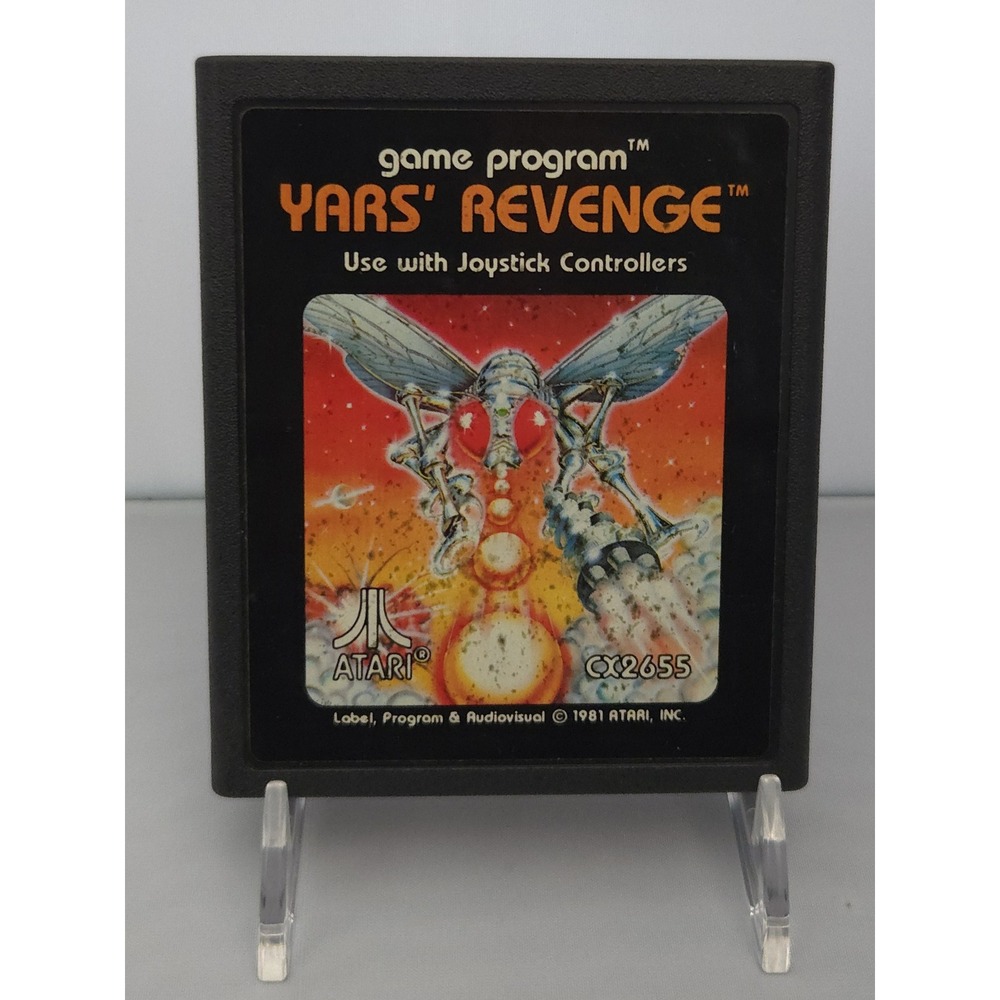 Yars' Revenge Game Cartridge (Atari 2600, 1981) Clean Tested‎ & Working!